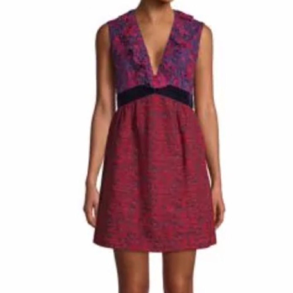 RARE Anna Sui Rouge Floral Embroidery Dress